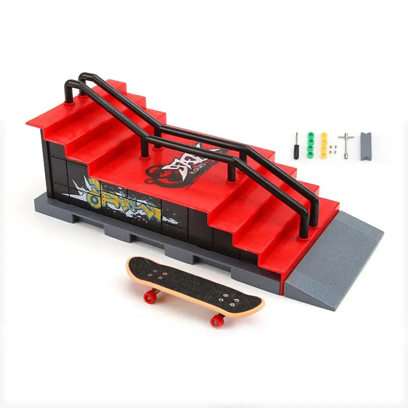 Rampe Pour Finger Skate - Kit Parc Miniature Avec Obstacles Pour Entraînement Doigts Et Skate à Doigts