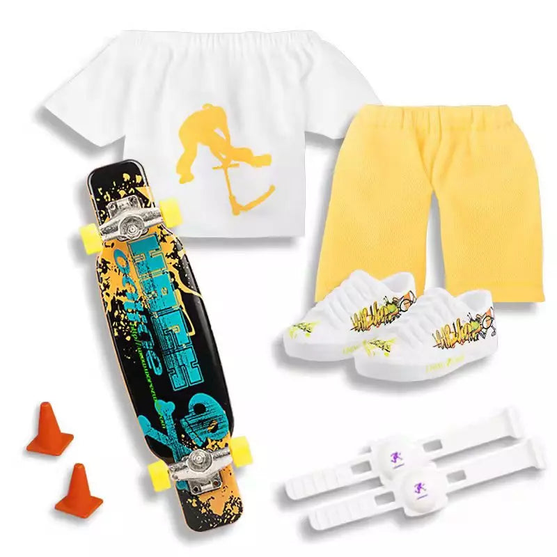 Finger Skate + Tenue jaune