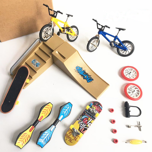 2 finger skate, 2 finger bmx, 2 waveboard, 1 rampe finger skate